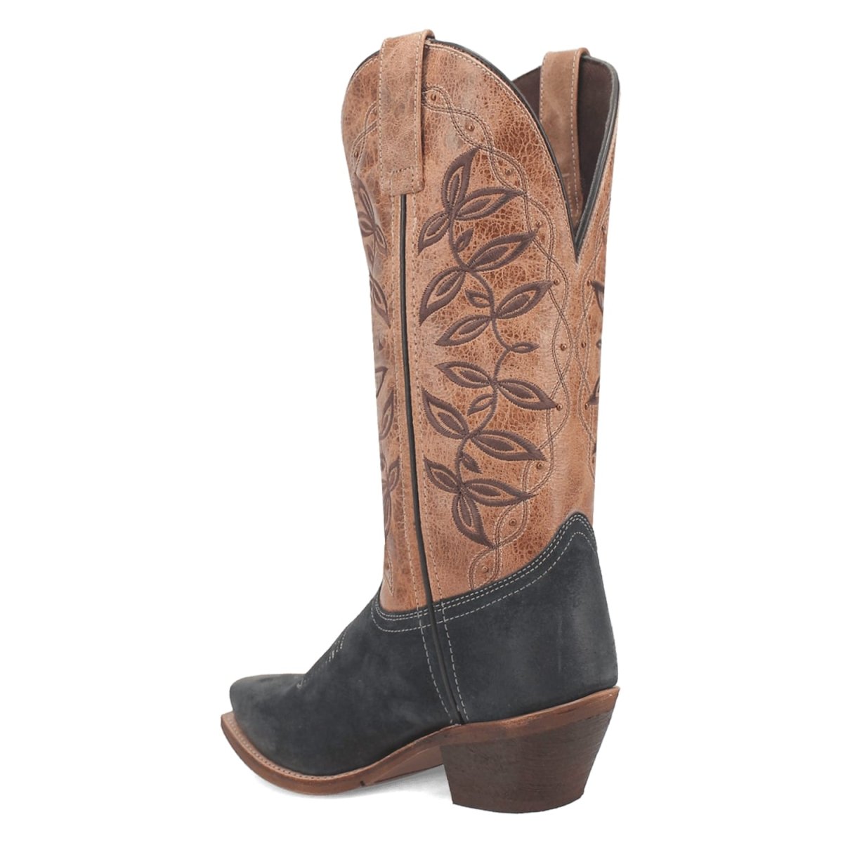 Laredo Women's Kama Snip Toe Leather Boots - Navy/Tan 20009