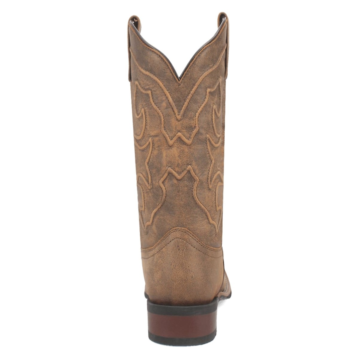 Laredo Women's Megan Broad Square Toe Leather Boots - Tan 3119
