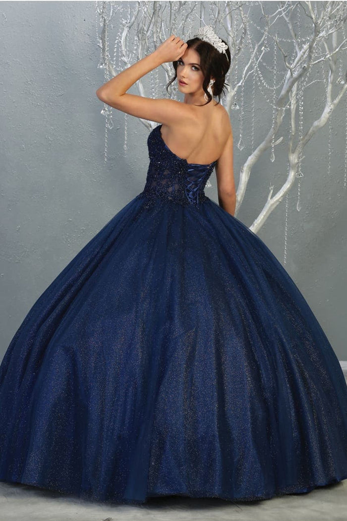 Quinceanera Dress Ball Gown Bolero Glitter Style