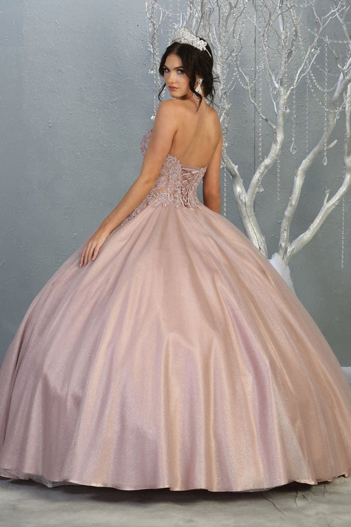 Quinceanera Dress Ball Gown Bolero Glitter Style