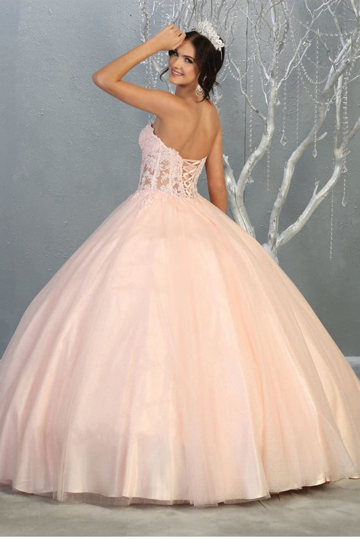 Quinceanera Dress Ball Gown Bolero Glitter Style