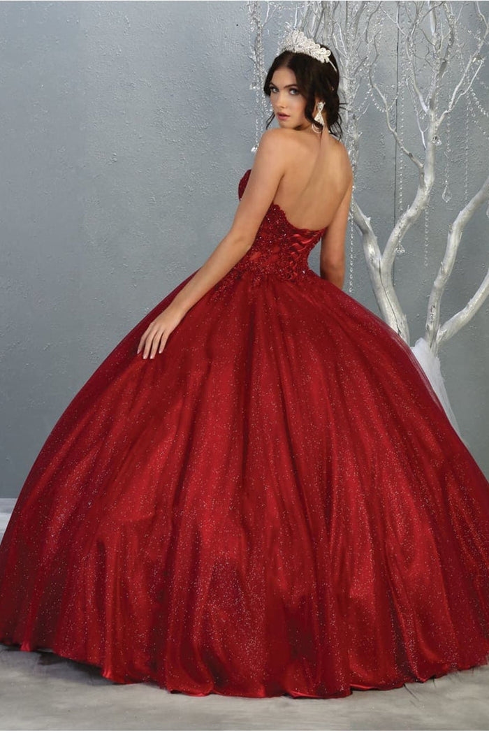 Quinceanera Dress Ball Gown Bolero Glitter Style