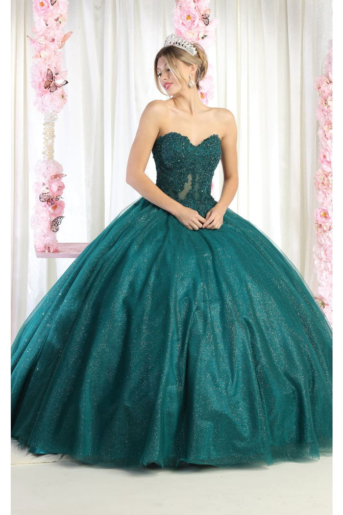 Quinceanera Dress Ball Gown Bolero Glitter Style