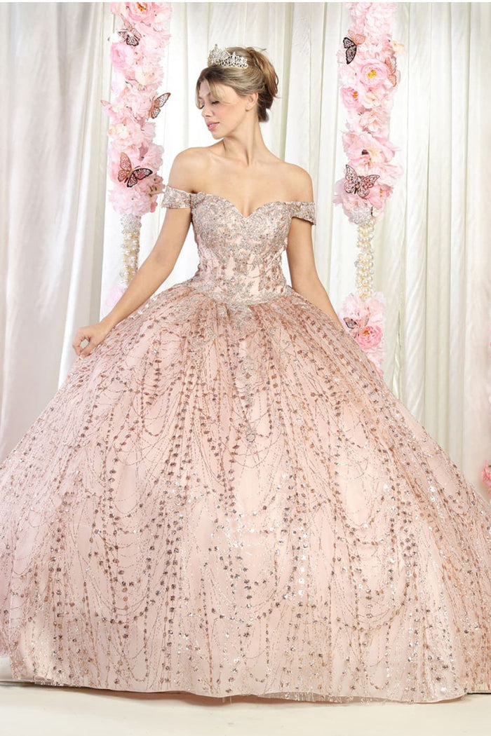 Layla K LK153 Corset Back Embellished Quinceanera Formal Ball Gown