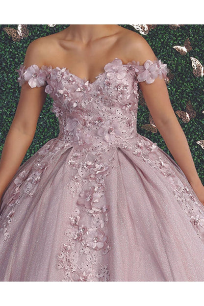 Plus Size Ball Gown in Champagne | Formal Quinceanera Dress by LK154