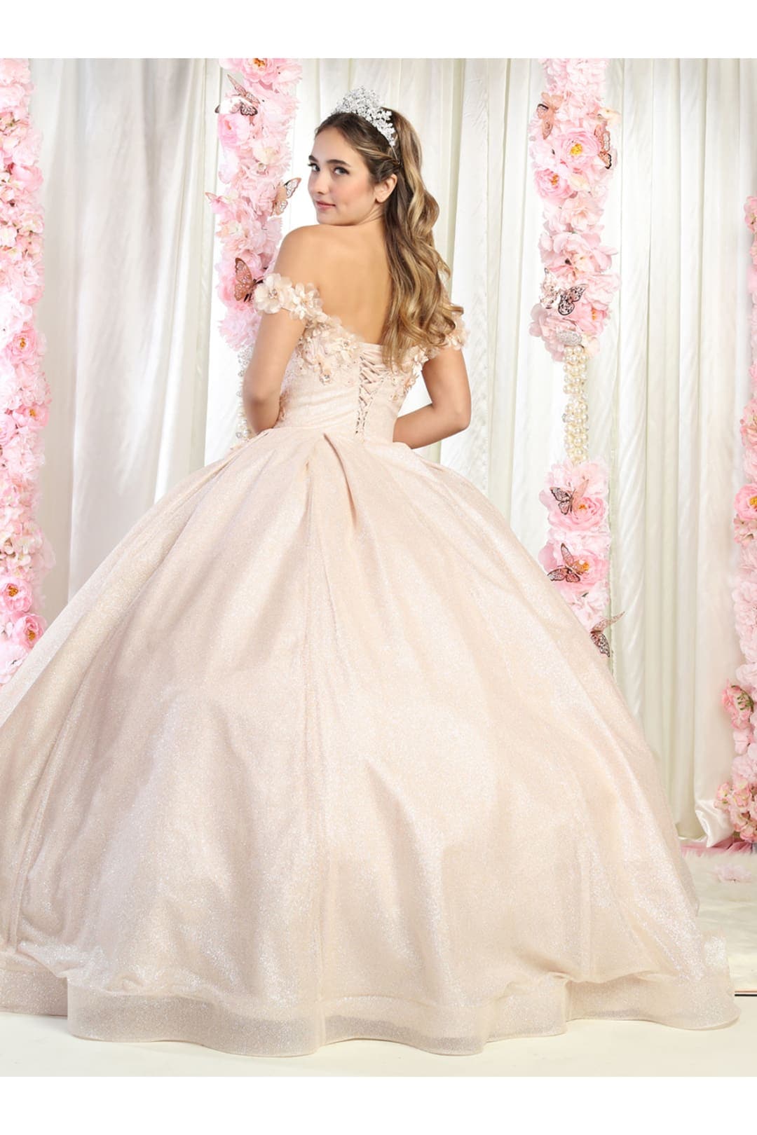 Plus Size Ball Gown in Hunter Green | Formal Quinceanera Dress by LK154