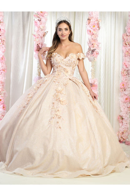 Plus Size Ball Gown in Hunter Green | Formal Quinceanera Dress by LK154