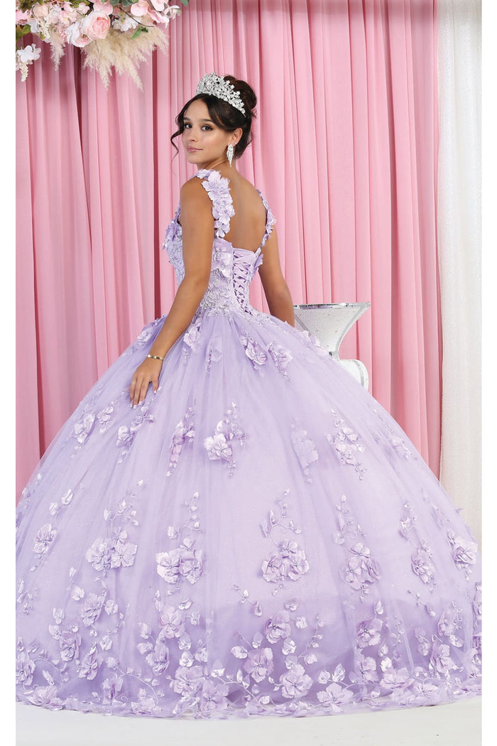 Layla K LK157 Sleeveless Floral Embroidered Quinceañera Ball Gown