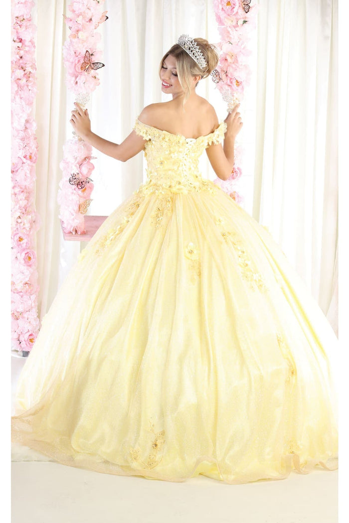 Plus Size Ball Gown in Yellow | Formal Quinceanera Dress