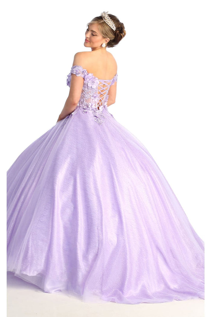 Quinceanera Dress Ball Gown Off The Shoulder Floral Corset Style