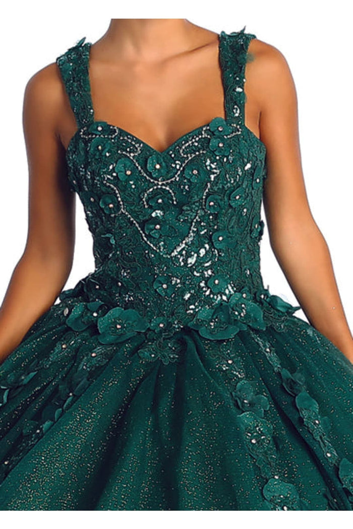 Layla K LK171 Corset Sleeveless Glitter Ball Quince Dress