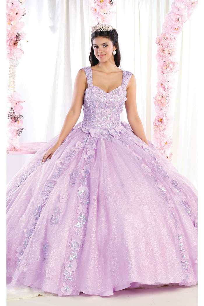 Layla K LK171 Corset Sleeveless Glitter Ball Quince Dress