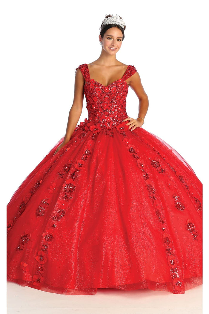 Layla K LK171 Corset Sleeveless Glitter Ball Quince Dress