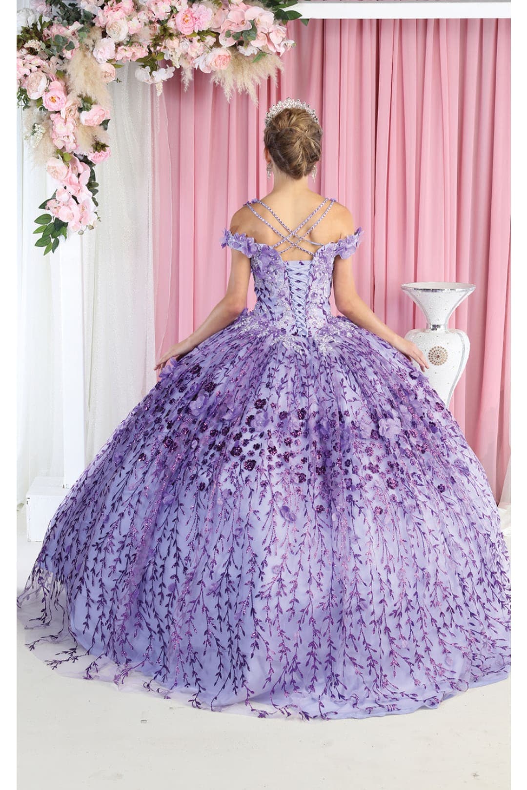 Plus Size Ball Gown in Lilac | Formal Quinceanera Dress by LK172