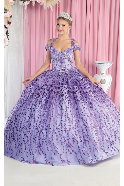 Plus Size Ball Gown in Lilac | Formal Quinceanera Dress by LK172
