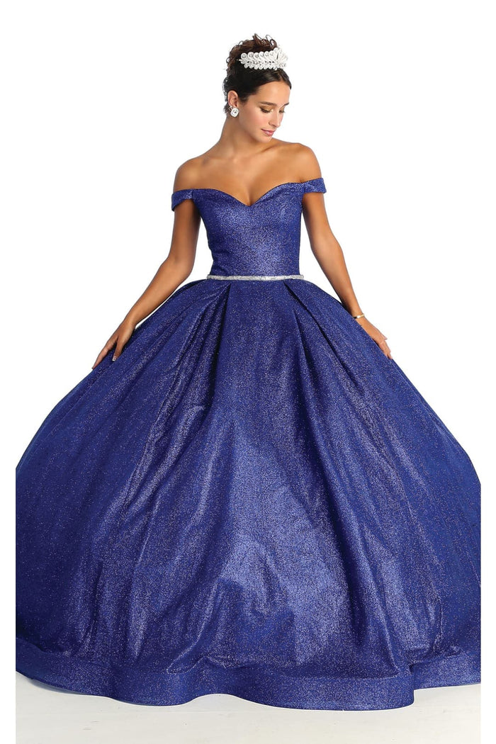Layla K LK176 Off The Shoulder Glitter Sweetheart Quinceanera Dress