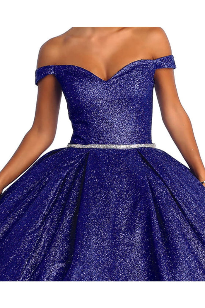 Layla K LK176 Off The Shoulder Glitter Sweetheart Quinceanera Dress