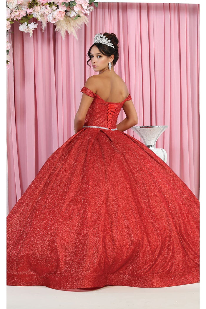 Layla K LK176 Off The Shoulder Glitter Sweetheart Quinceanera Dress