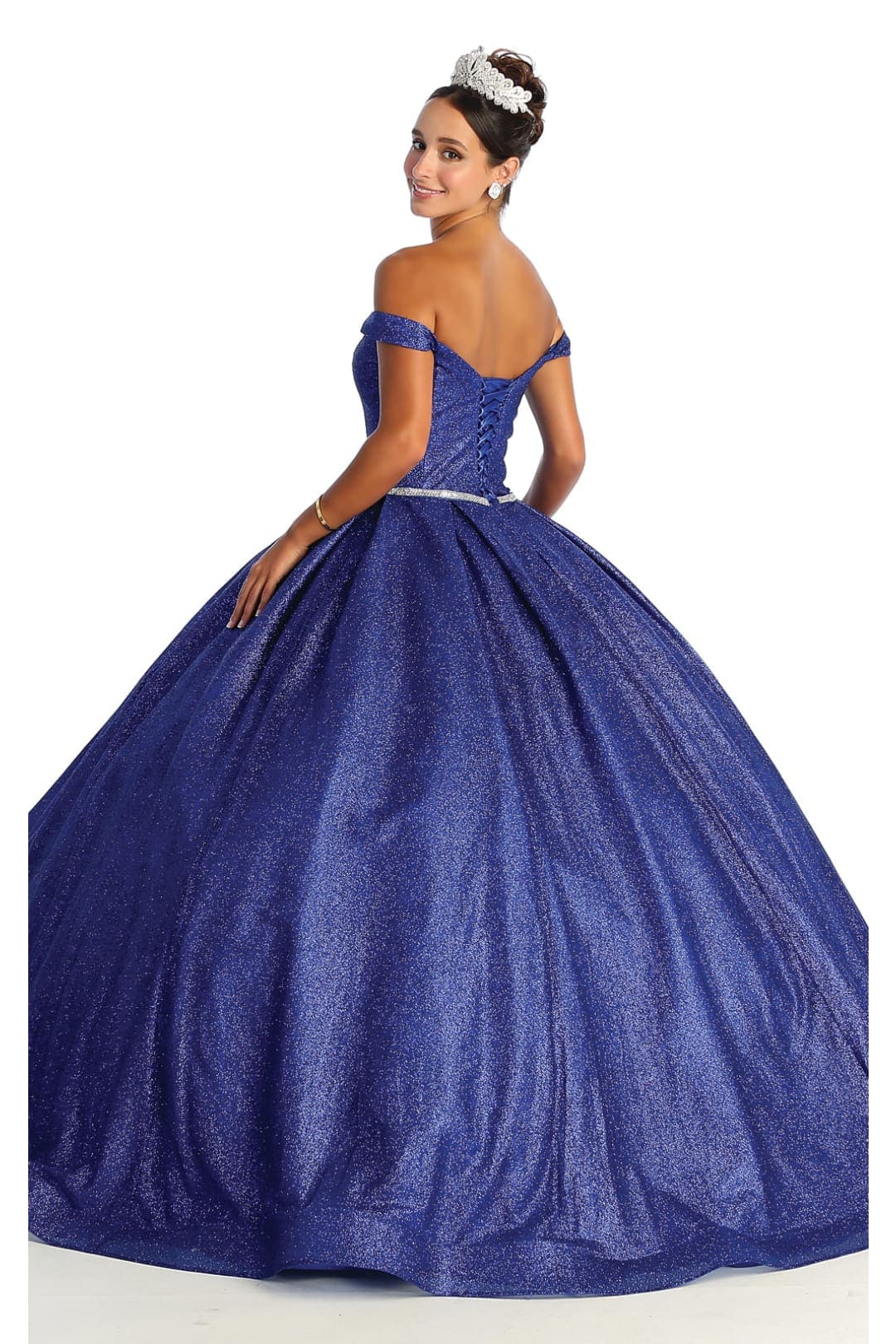 Layla K LK176 Off The Shoulder Glitter Sweetheart Quinceanera Dress