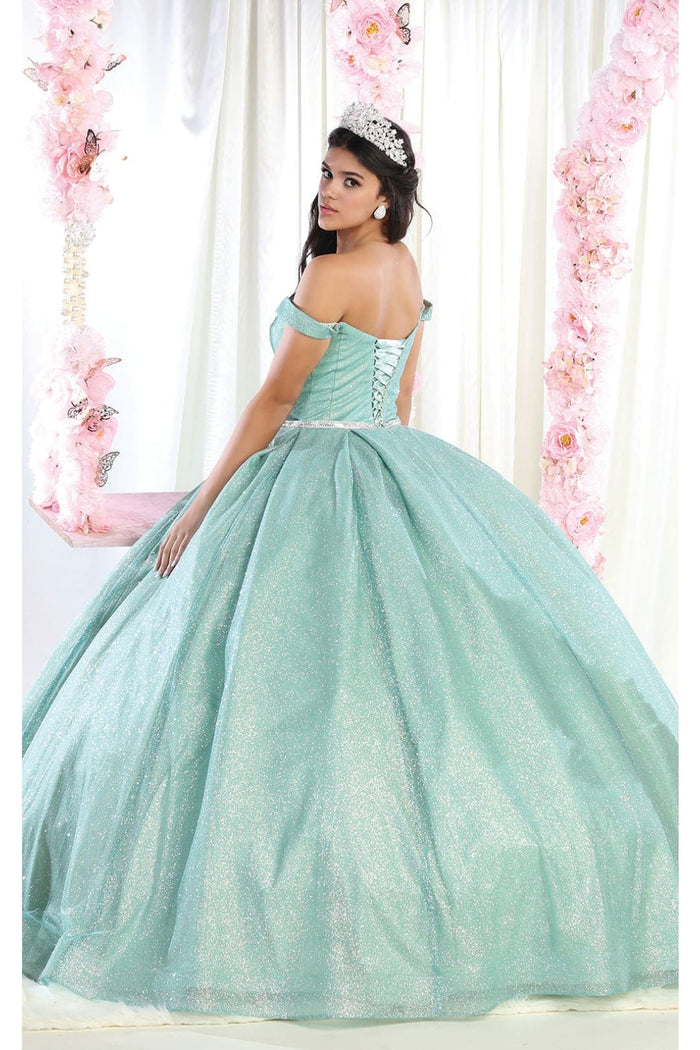 Layla K LK176 Off The Shoulder Glitter Sweetheart Quinceanera Dress