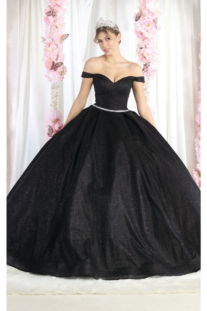 Layla K LK176 Off The Shoulder Glitter Sweetheart Quinceanera Dress