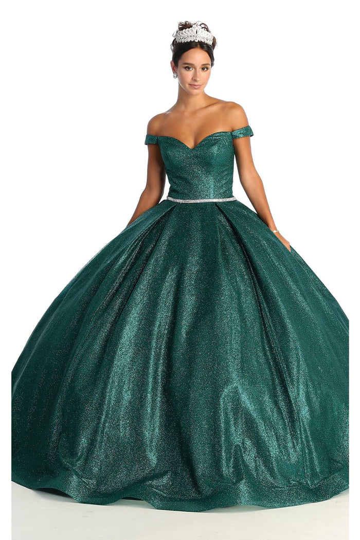 Layla K LK176 Off The Shoulder Glitter Sweetheart Quinceanera Dress
