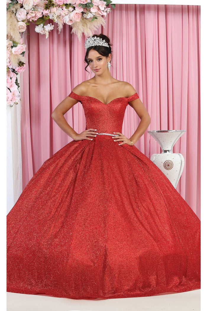 Layla K LK176 Off The Shoulder Glitter Sweetheart Quinceanera Dress