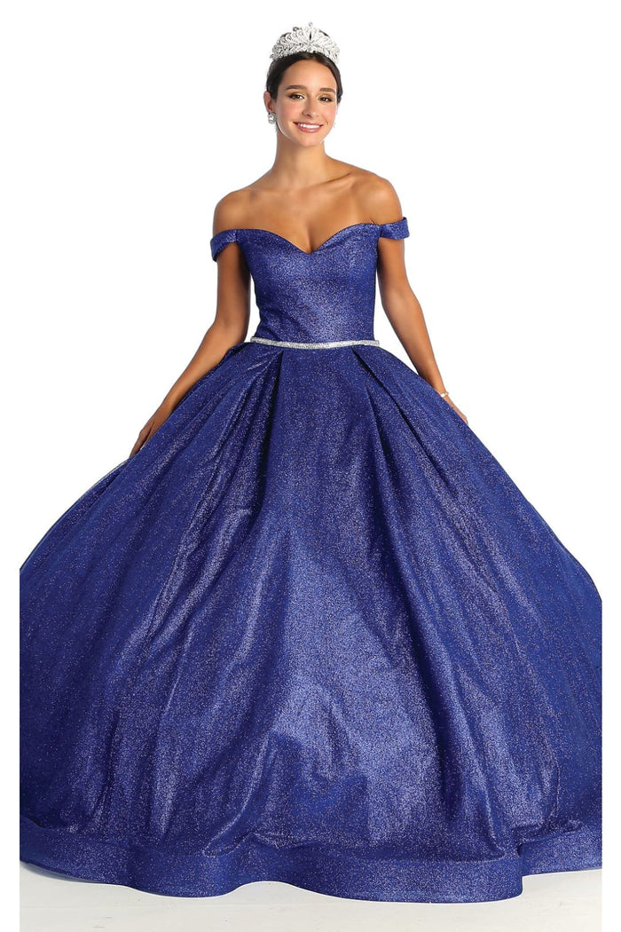 Layla K LK176 Off The Shoulder Glitter Sweetheart Quinceanera Dress