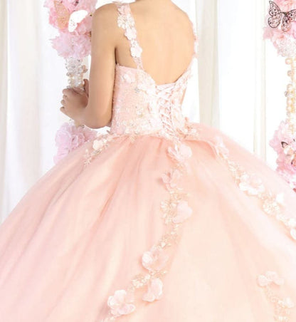 Plus Size Ball Gown in Rose Gold | Formal Quinceanera Dress by LK177