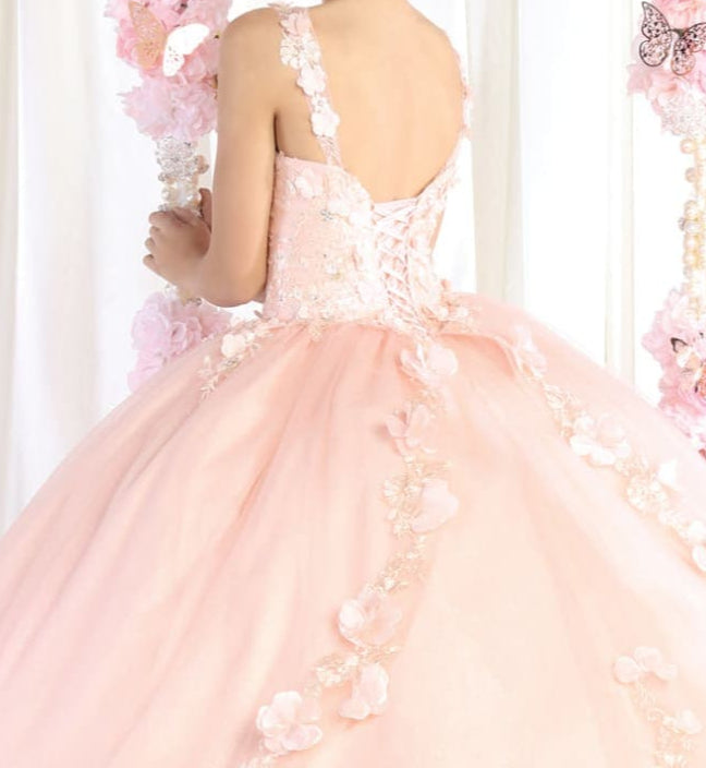 Plus Size Ball Gown in Rose Gold | Formal Quinceanera Dress