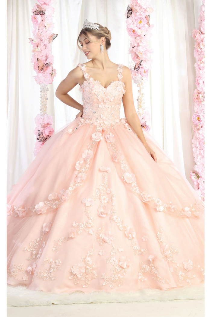 Plus Size Ball Gown in Rose Gold | Formal Quinceanera Dress