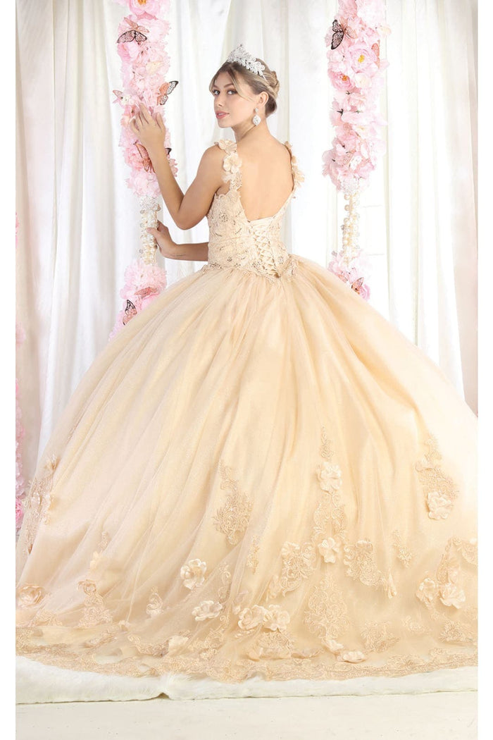 Layla K LK180 Corset Sleeveless Embroidered Quinceanera Ball Gown