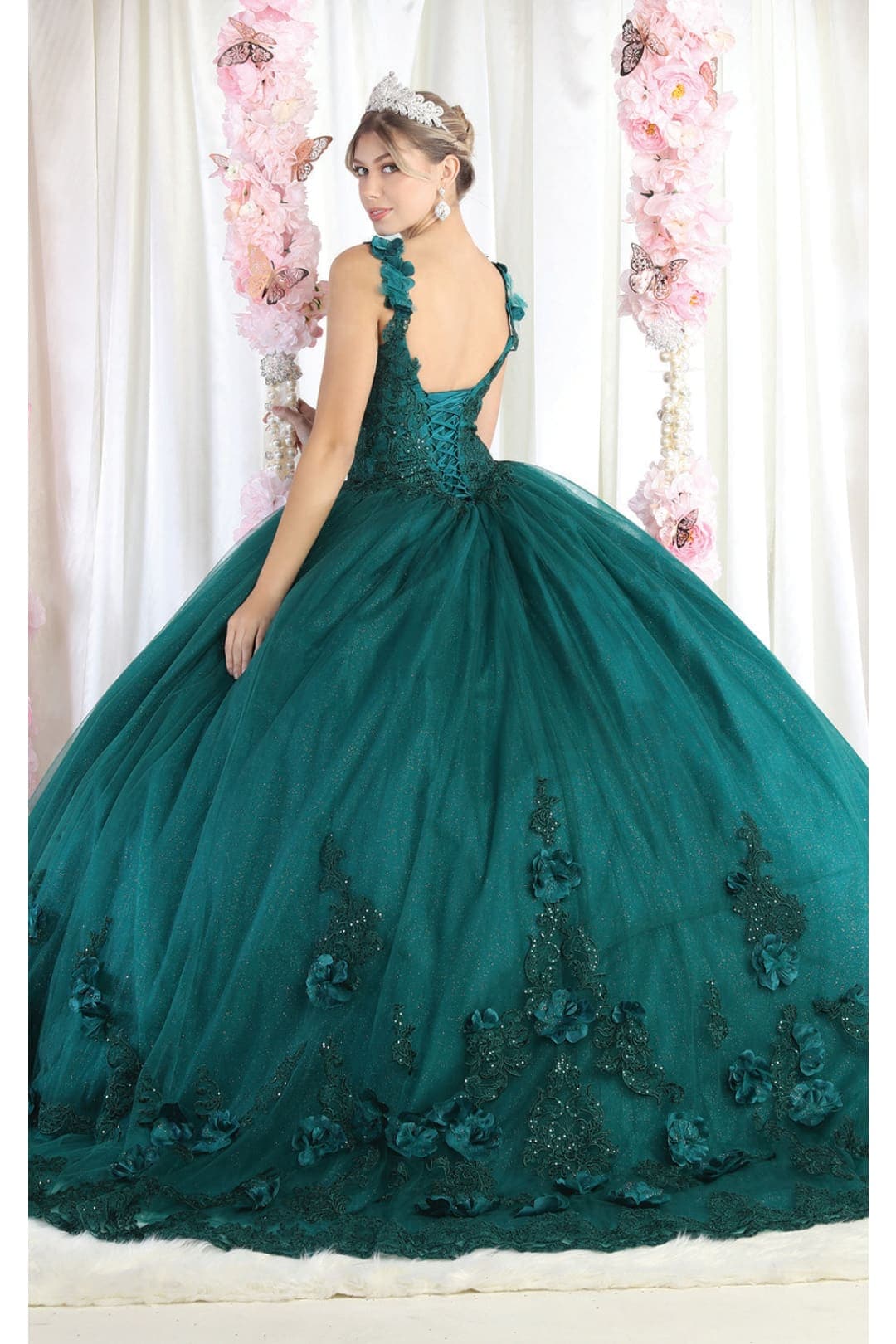 Layla K LK180 3D Floral Straps Ball Gown