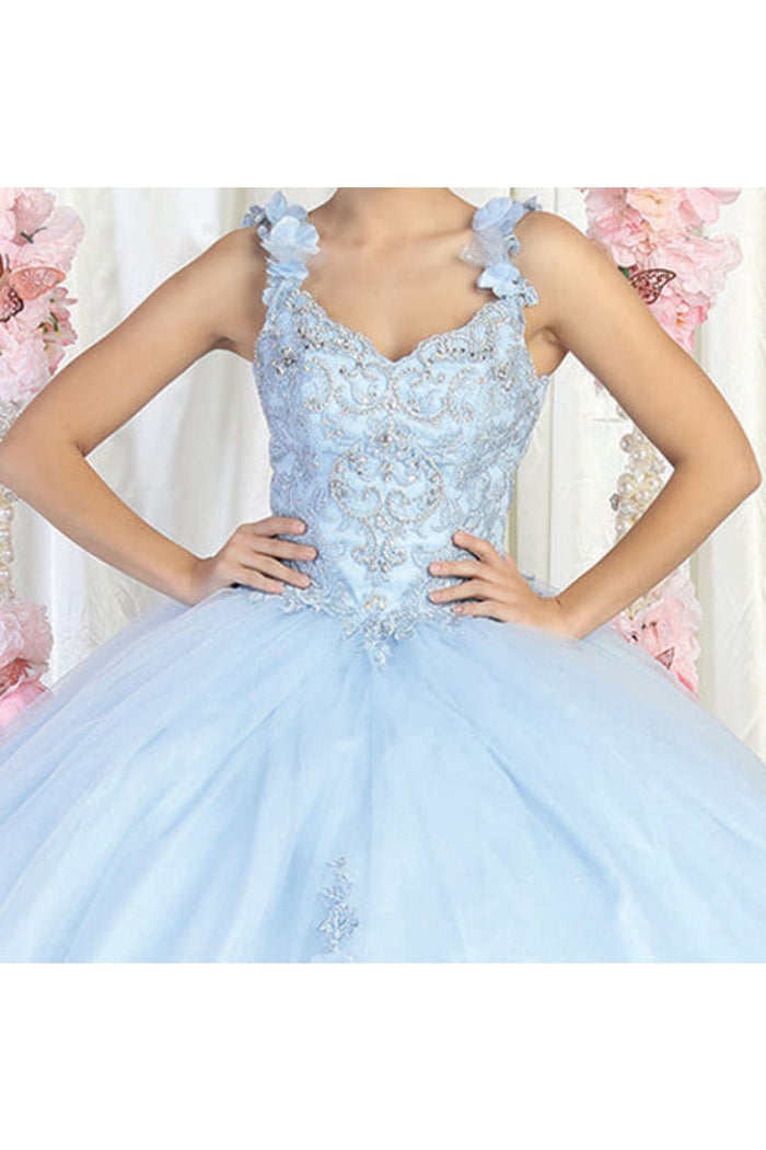 Layla K LK180 Corset Sleeveless Embroidered Quinceanera Ball Gown