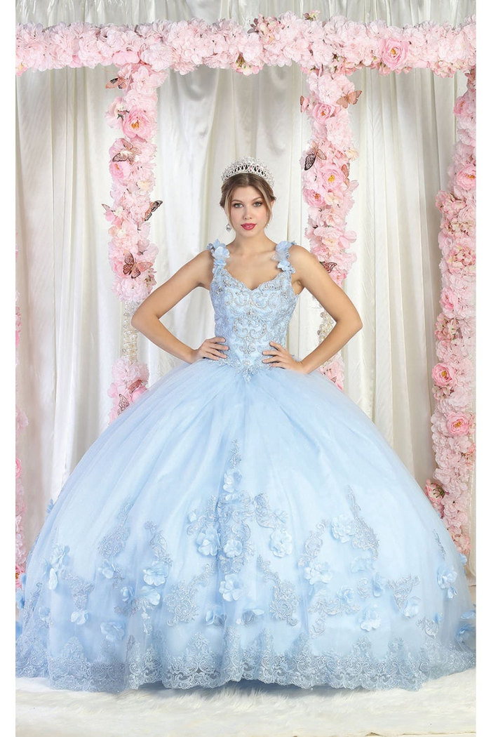 Layla K LK180 Corset Sleeveless Embroidered Quinceanera Ball Gown