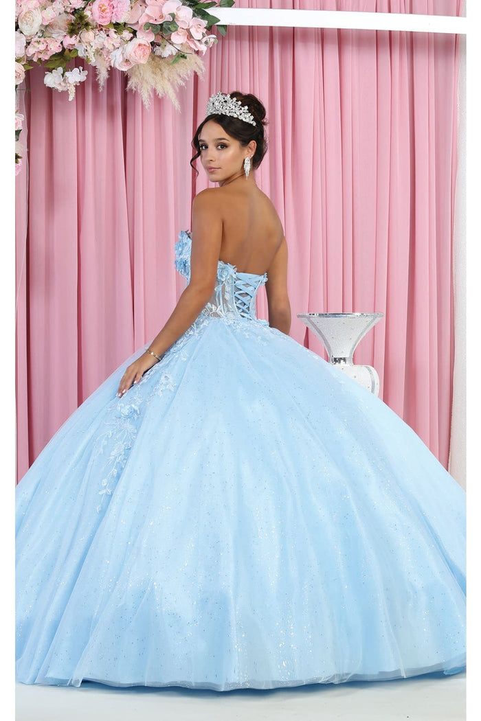 Layla K LK188 3D Floral Applique Ball Quince Dress