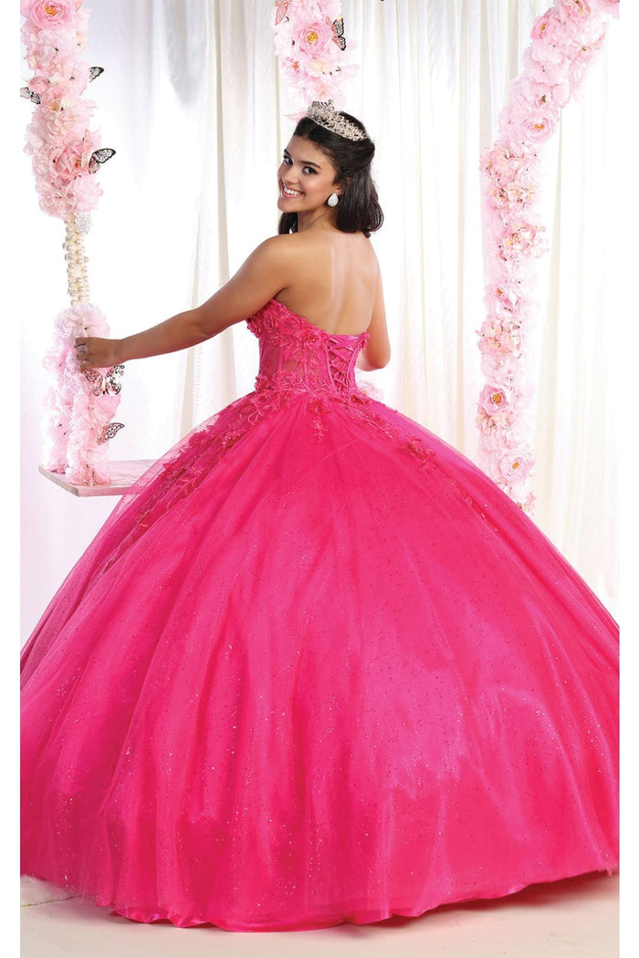 Layla K LK188 3D Floral Applique Ball Quince Dress