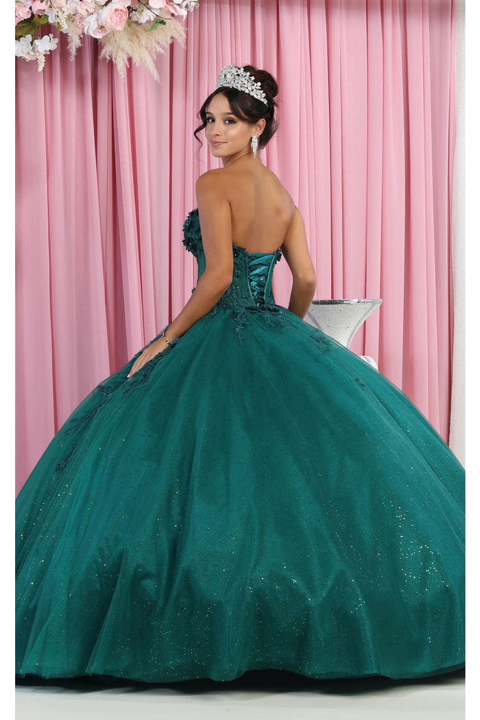Layla K LK188 3D Floral Applique Ball Quince Dress
