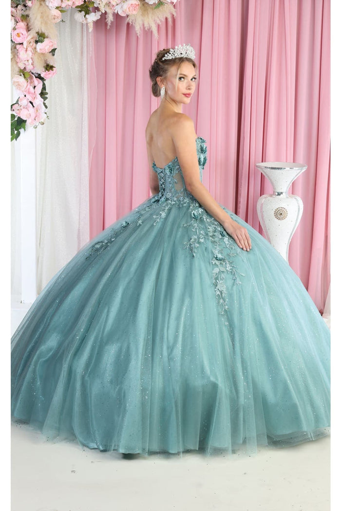 Layla K LK188 3D Floral Applique Ball Quince Dress