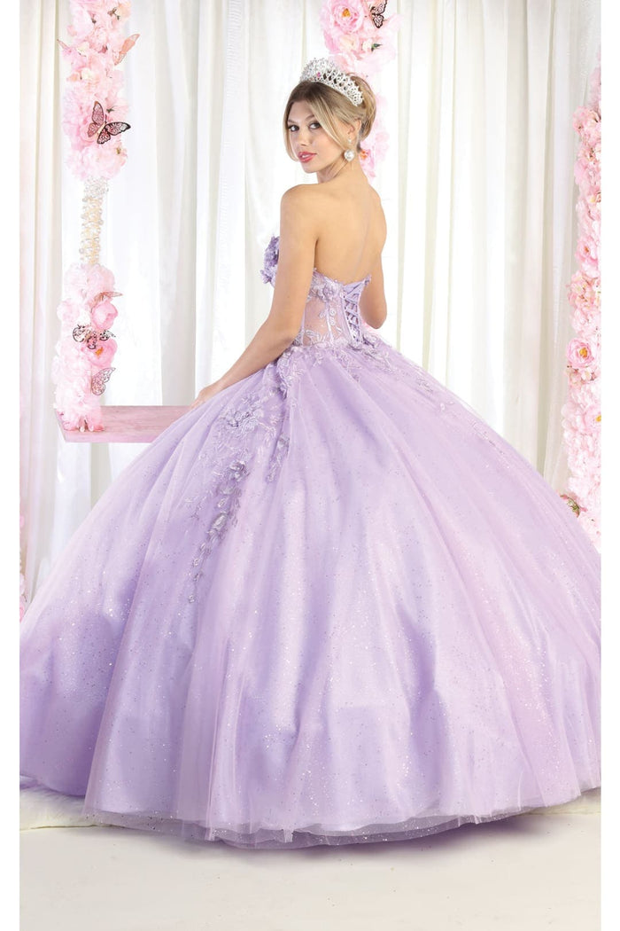 Layla K LK188 3D Floral Applique Ball Quince Dress