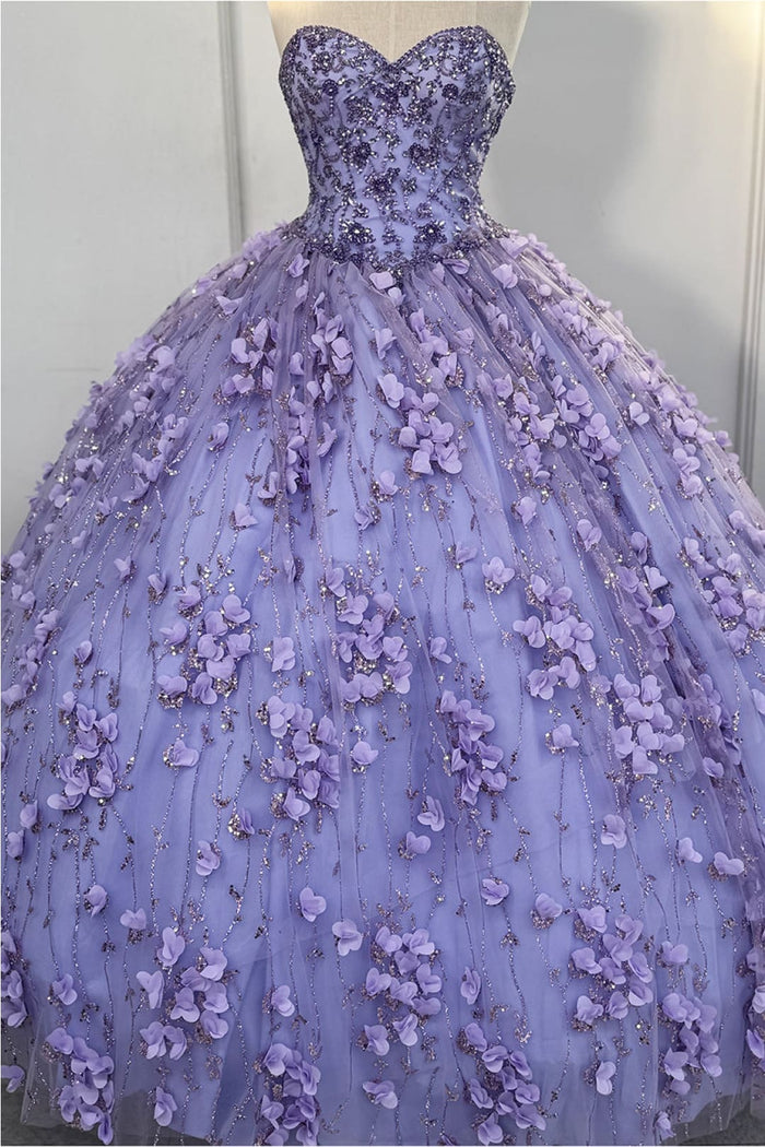 Layla K LK190 3D Floral Strapless Corset Quinceanera Ball Gown