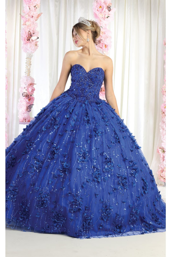 Layla K LK190 3D Floral Strapless Corset Quinceanera Ball Gown