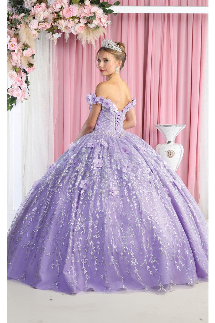 Floral Off The Shoulder Ball Gown Quinceanera Dress