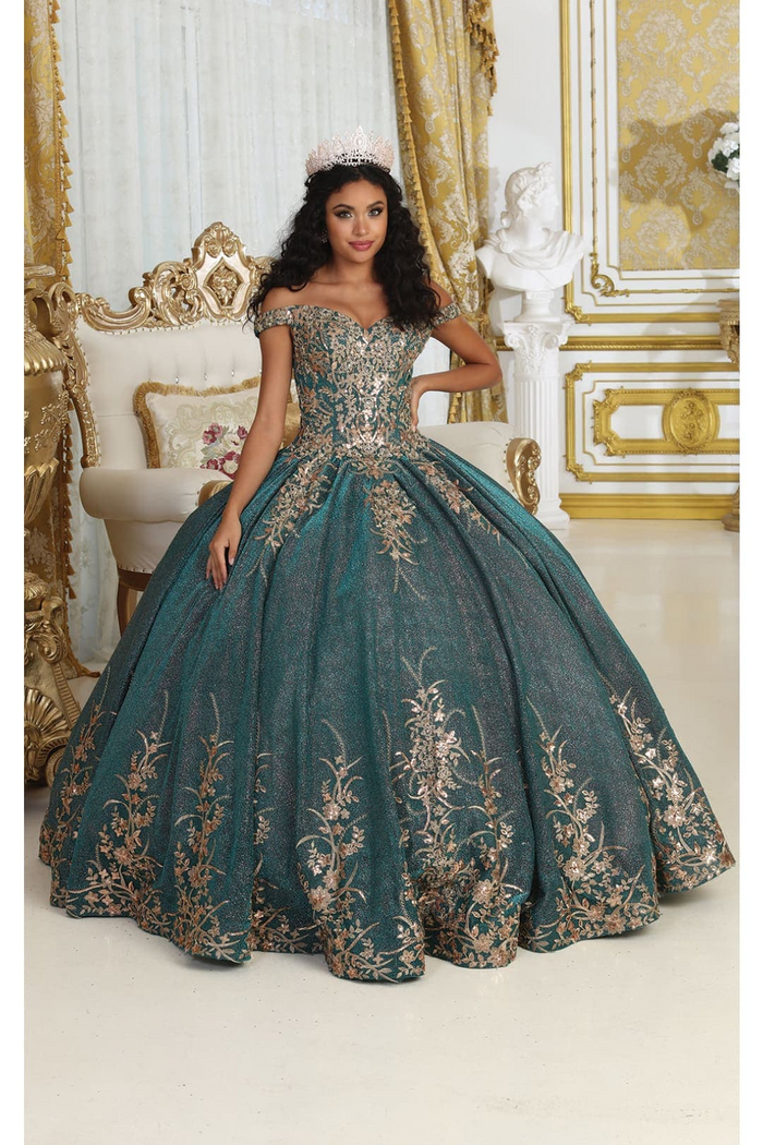 Plus Size Ball Gown in Hunter Green | Formal Quinceanera Dress by LK220