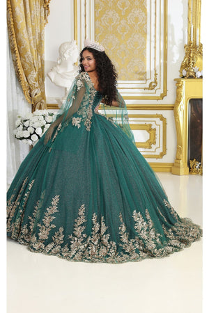 La Merchandise LA221 V-neck Embroidered Quinceanera Ball Gown