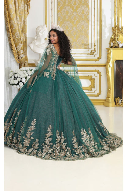 La Merchandise LA221 V-neck Embroidered Quinceanera Ball Gown