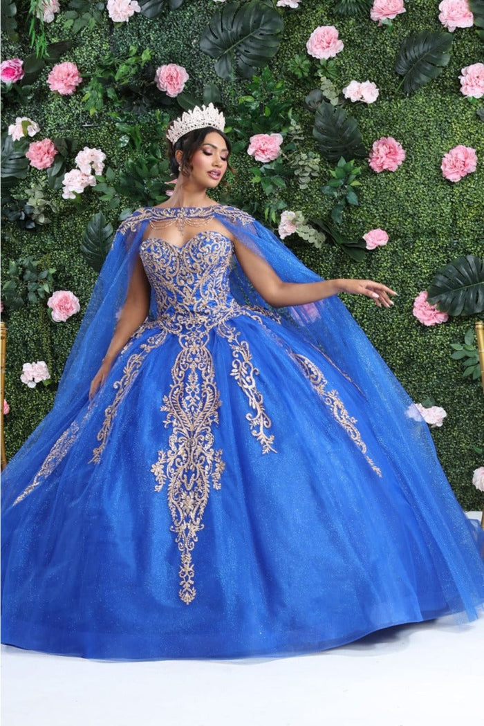 Layla K LK230 Sweetheart Glitter Tulle Quinceanera Long Gown