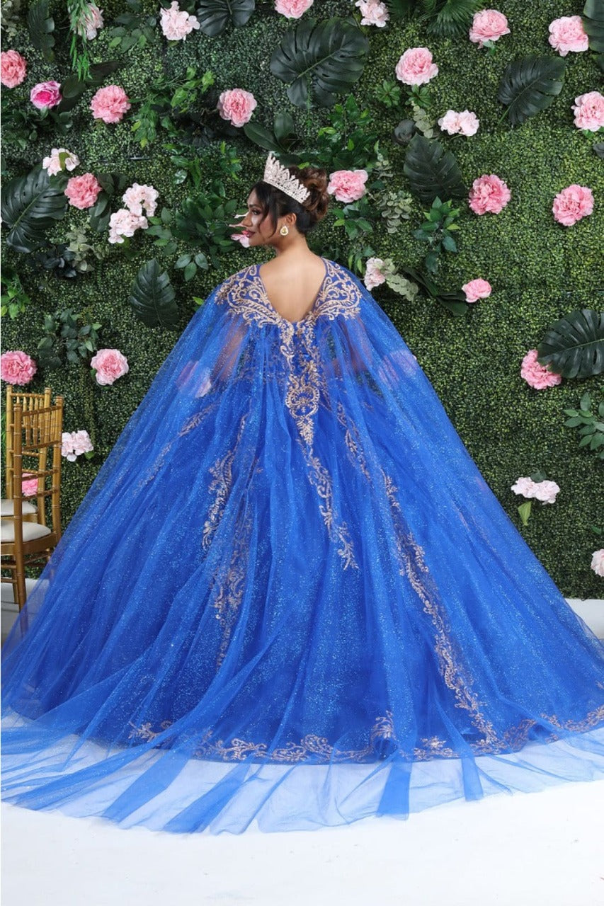 Layla K LK230 Sweetheart Glitter Tulle Quinceanera Long Gown - Dress