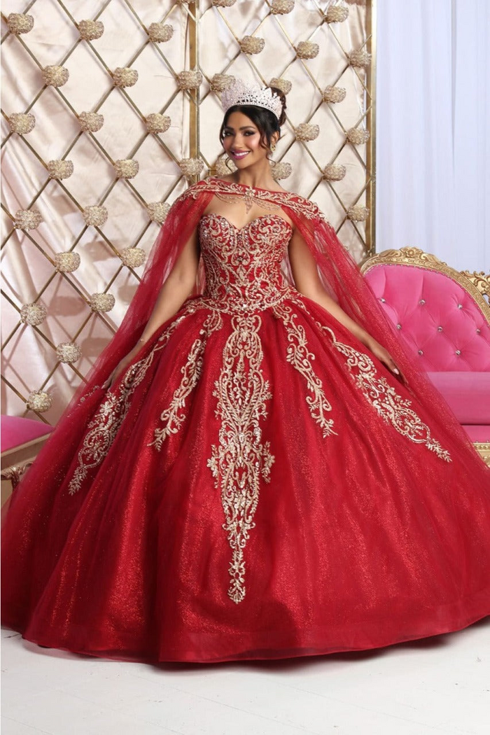 Layla K LK230 Sweetheart Glitter Tulle Quinceanera Long Gown