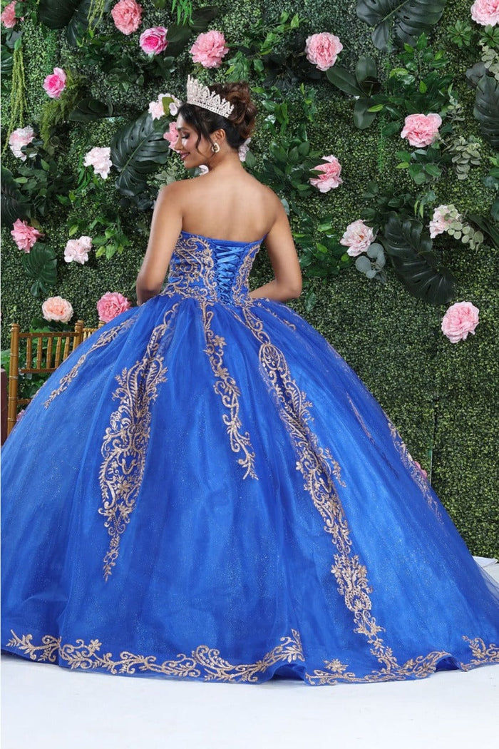 Layla K LK230 Sweetheart Glitter Tulle Quinceanera Long Gown